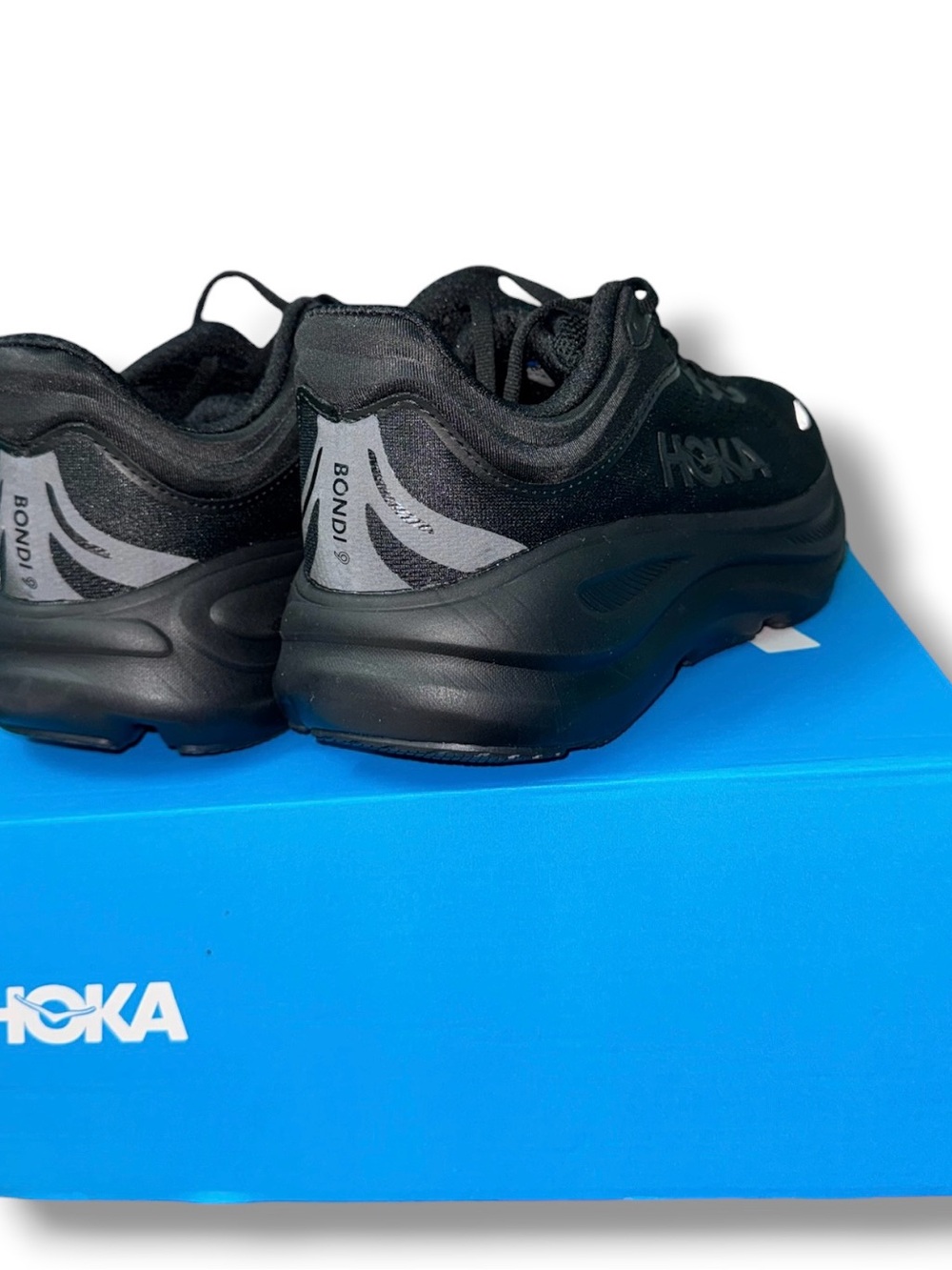 HOKA Bondi 9 Wide Black Men’s Size 8D Running Walking Shoes New in Box - Picture 4 of 6